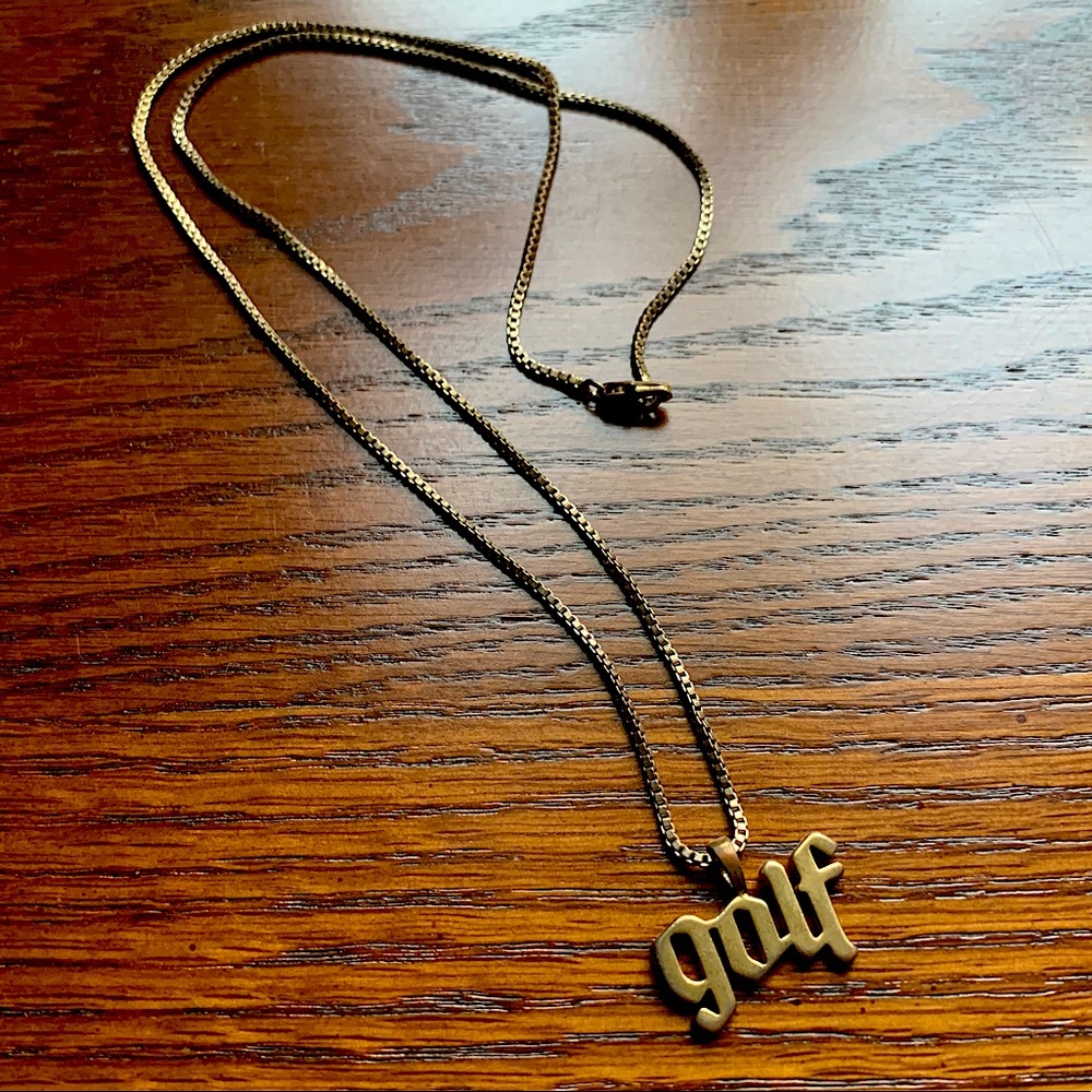 Olde GOLF gold chain necklace